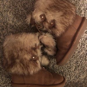 Michael Kors Toddler Girl Size 8 Faux Fur TanBoots
